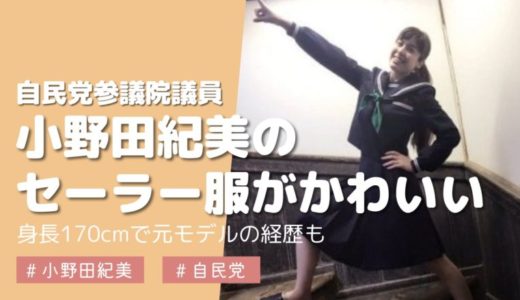 【画像】小野田紀美のセーラー服・私服がかわいい！元モデルのスタイル